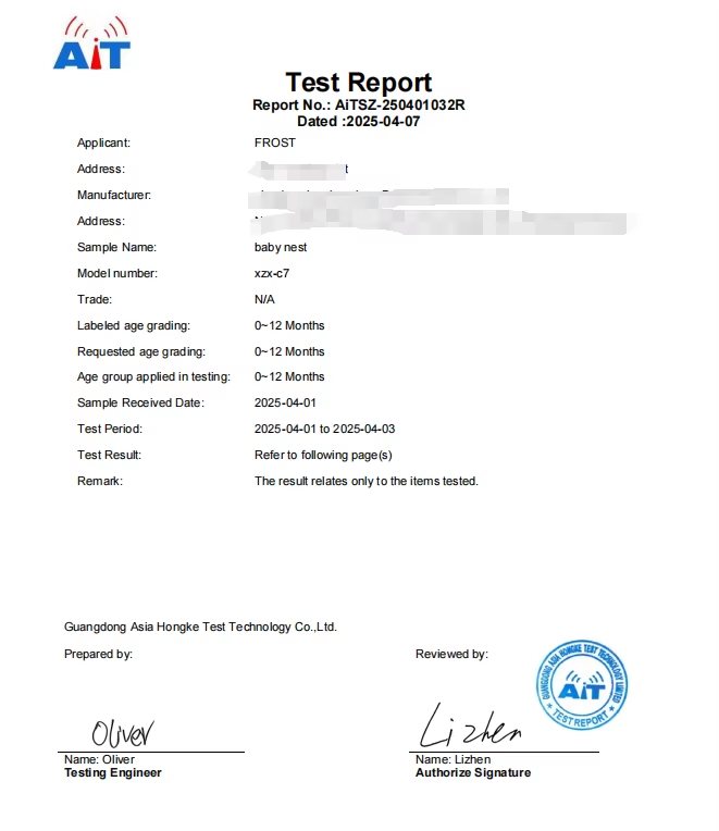 ASTM F406 test report