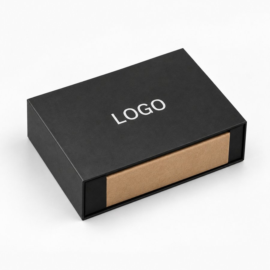 Black triangular woven label display