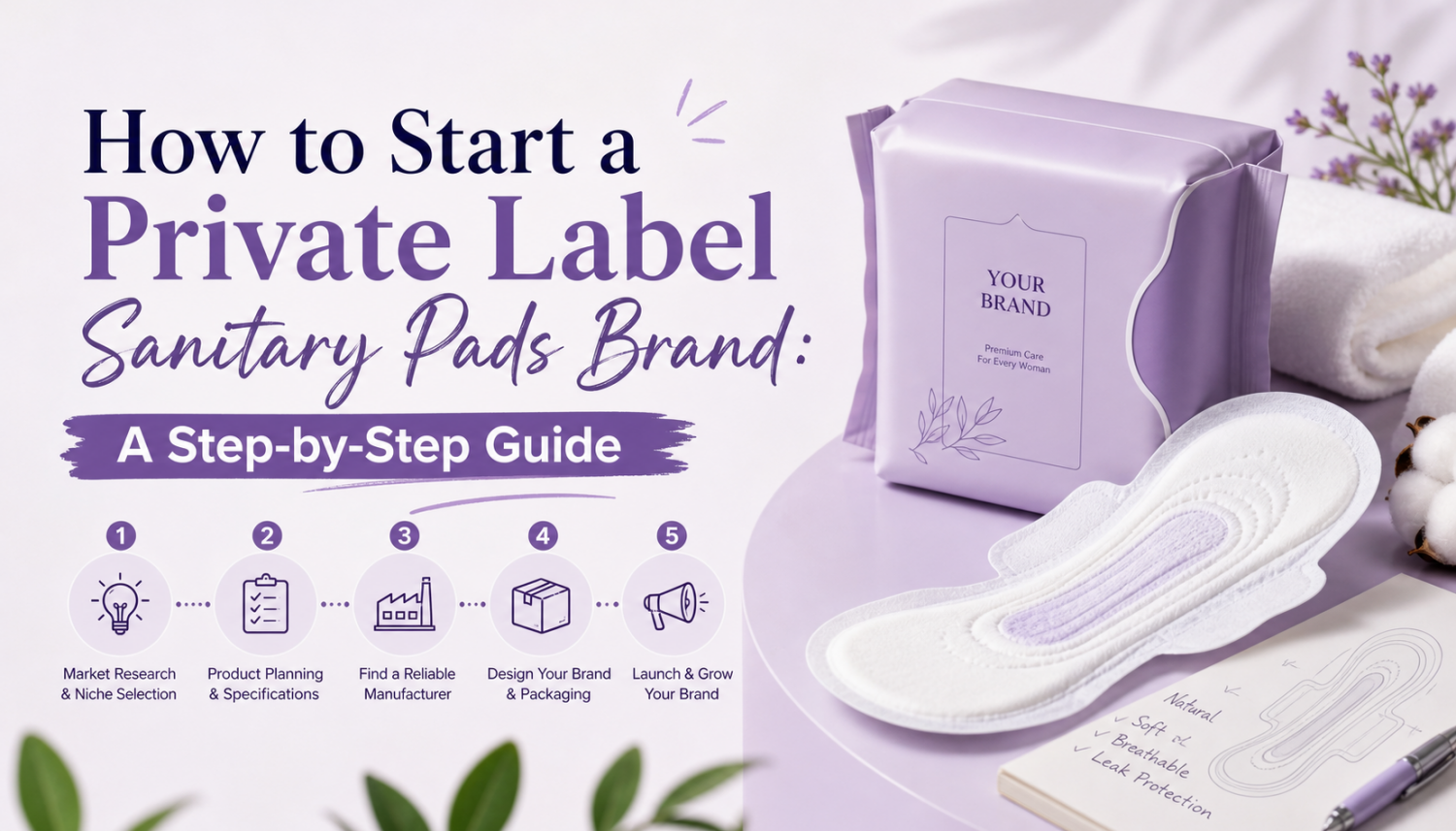 How to Start a Private Label Sanitary Pads Brand: A Step-by-Step Guide